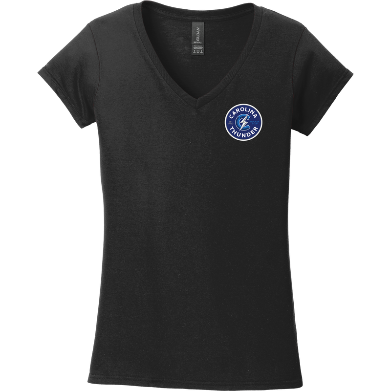 Carolina Thunder Softstyle Ladies Fit V-Neck T-Shirt
