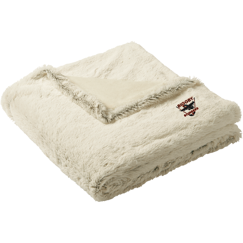 Biggby Bombers Faux Fur Blanket