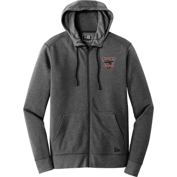 Biggby Bombers New Era Tri-Blend Fleece Full-Zip Hoodie